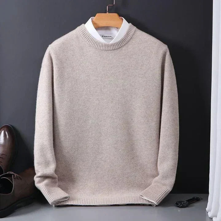 Men's Relaxed Crew Neck Soft Knit Office Sweater