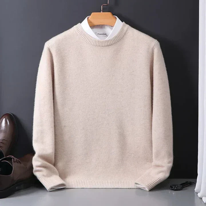 Men's Relaxed Crew Neck Soft Knit Office Sweater