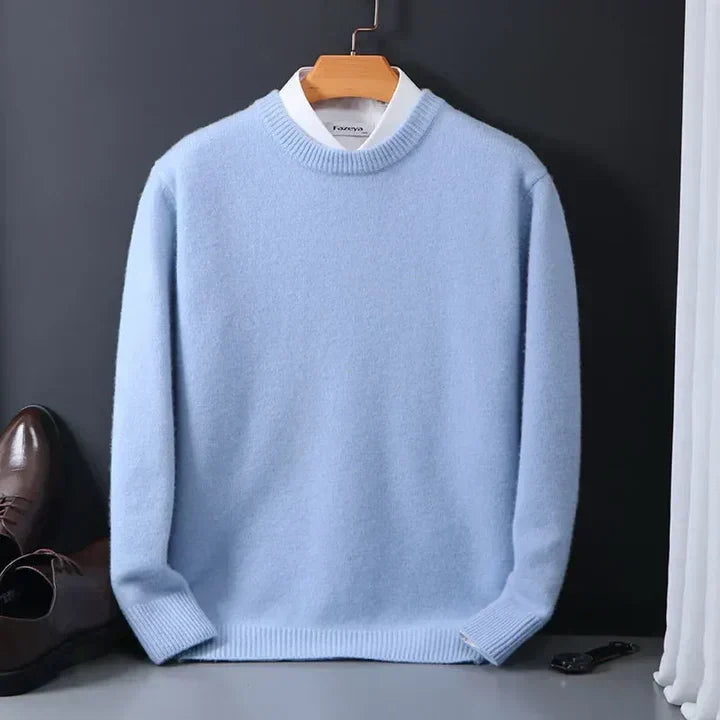 Men's Relaxed Crew Neck Soft Knit Office Sweater
