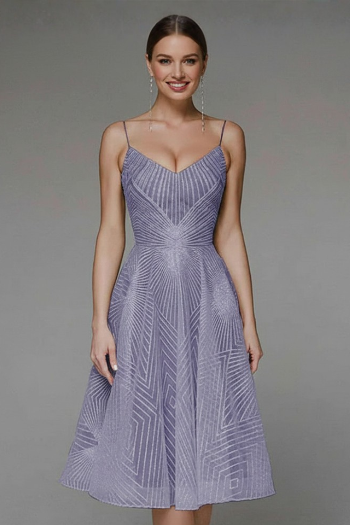 Women's Flared Skirt Strappy Midi Dress