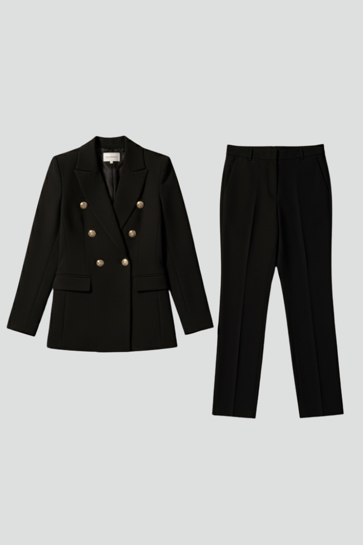 Women's Straight-Leg Pants and Blazer Coordinated Suit