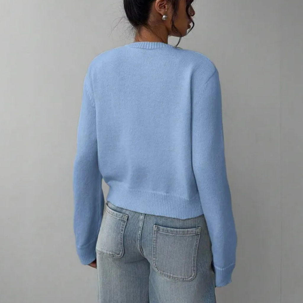 Women's Short Length Soft Button-Up Layering Cardigan