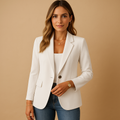 Women's Flattering Fit Blazer with One-Button Closure