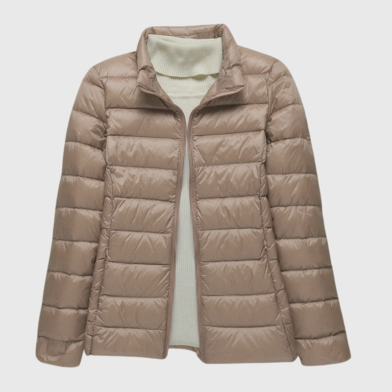 Women's Featherweight Quilted Coat with Stand Collar