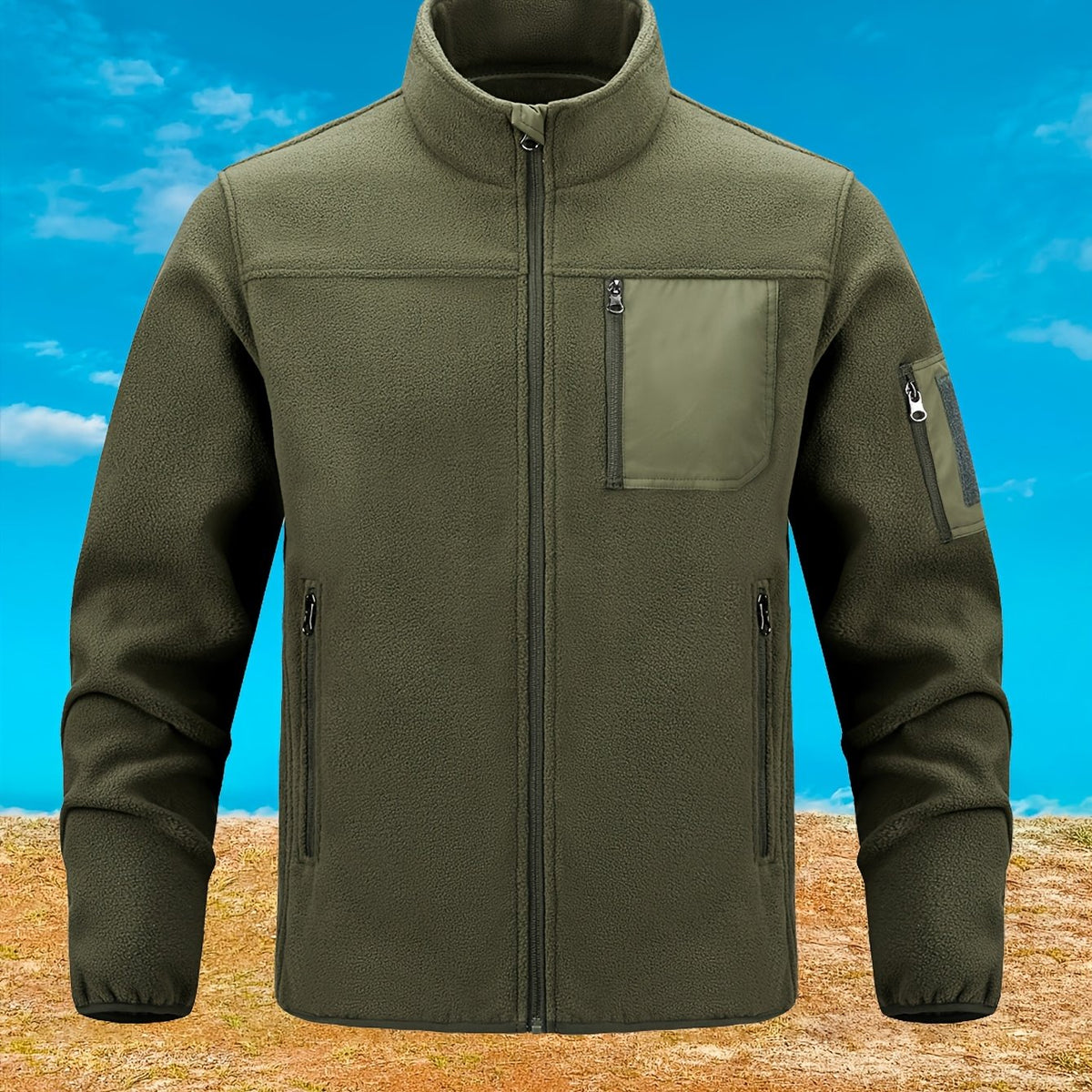 Men's Sturdy Insulated Zip-Front Utility Coat