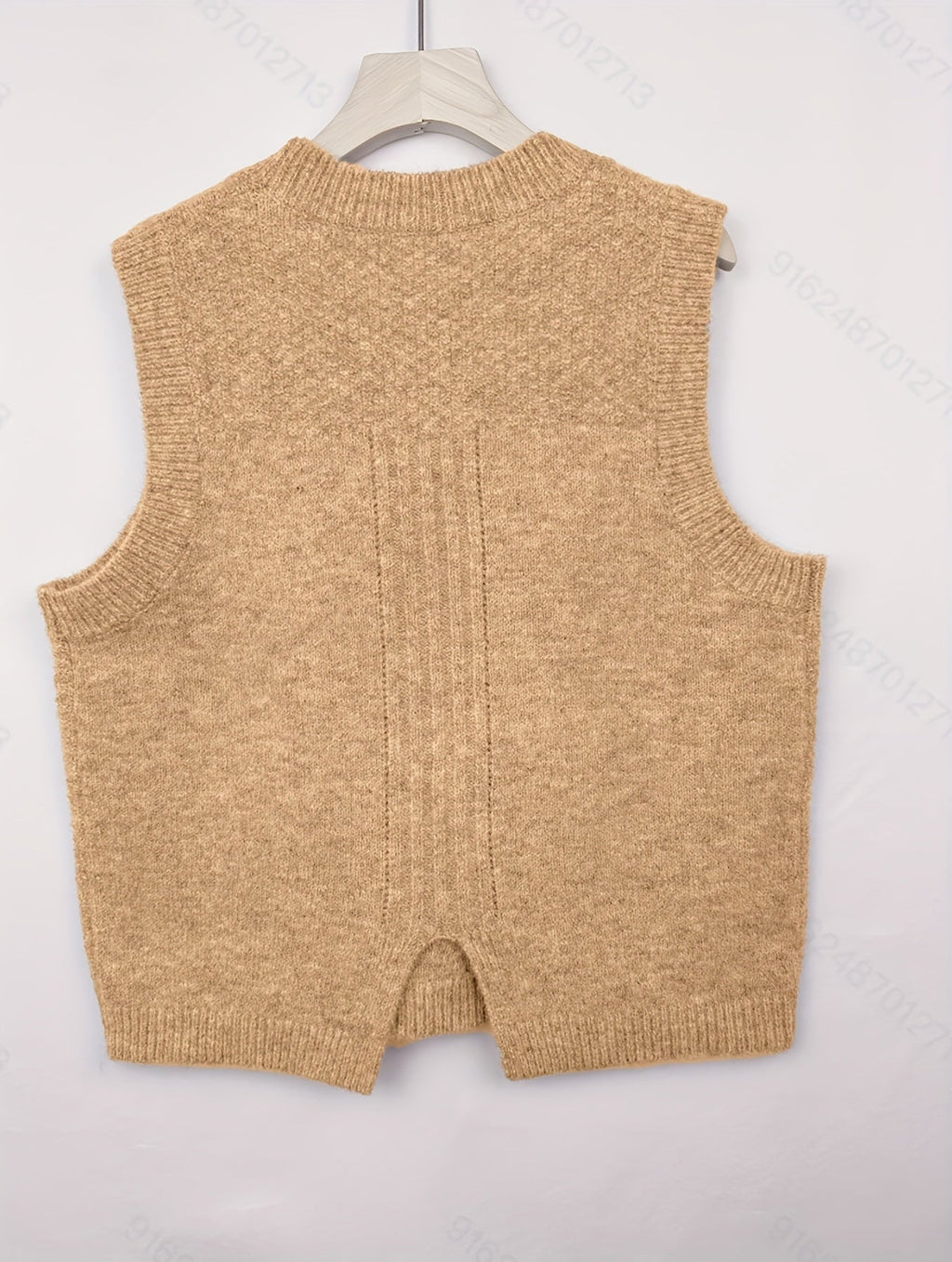 Women's Classic Cable-Knit Crew Neck Sleeveless Sweater Vest