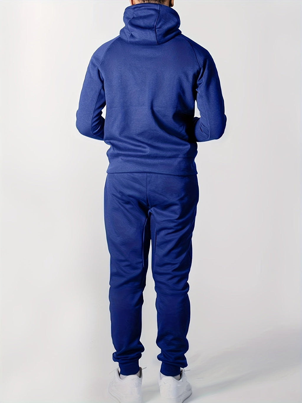 Men's Stretch Hooded Top Matching Jogger Tracksuit