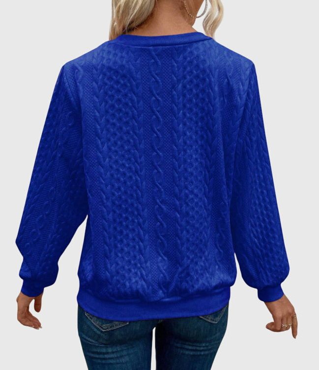 Women's Textured Cable Zip-Up Sweater Jacket