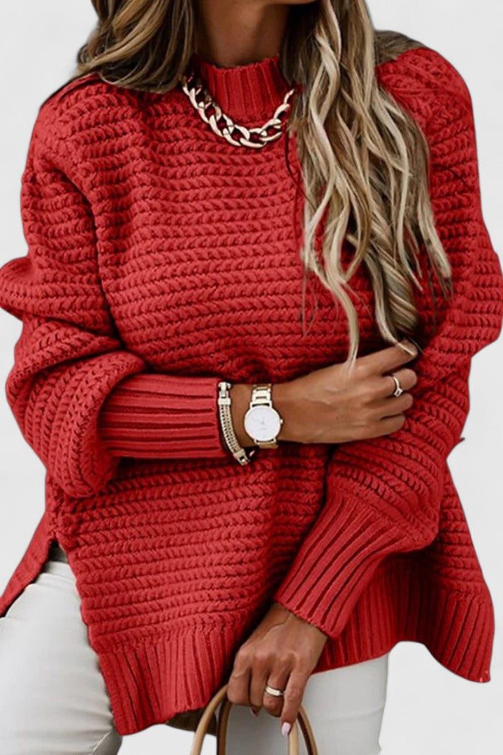 Women's Coordinated Ribbed Pullover and Bottoms Set