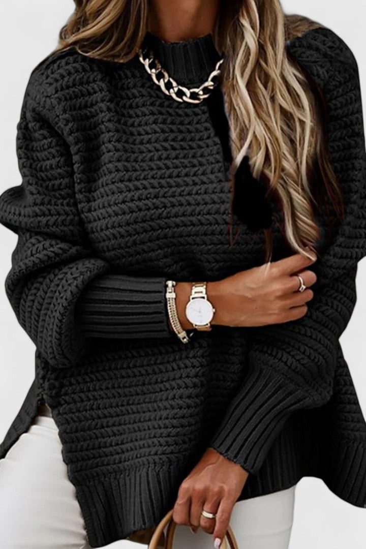Women's Coordinated Ribbed Pullover and Bottoms Set