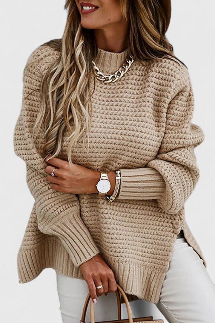 Women's Coordinated Ribbed Pullover and Bottoms Set