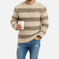 Men's Plain Crew Neck Midweight Cold Weather Sweater Top