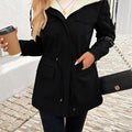 Women's Soft Lined Hooded Cinched Waist Jacket