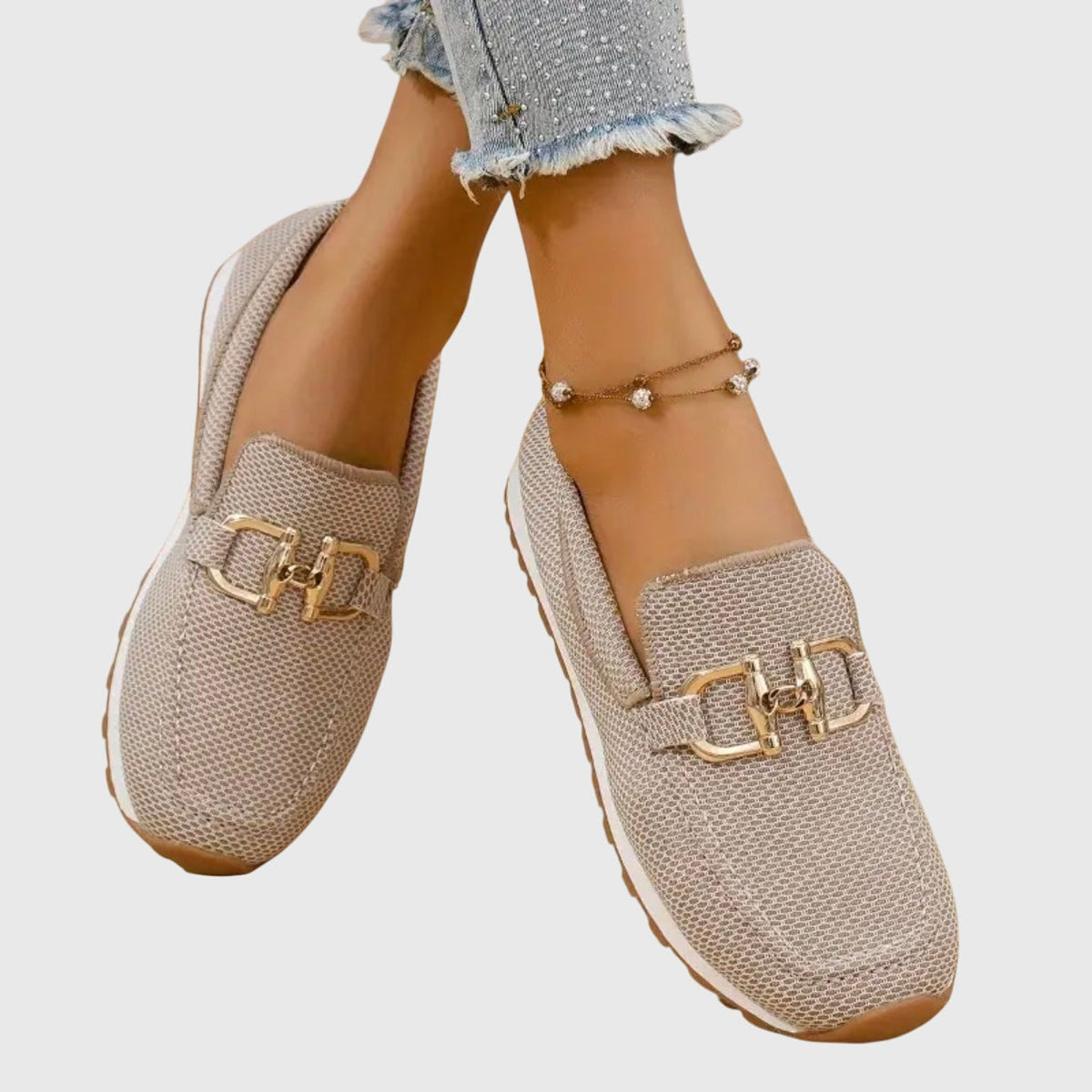 Women's Supportive Horsebit Detail Comfort Slip-Ons