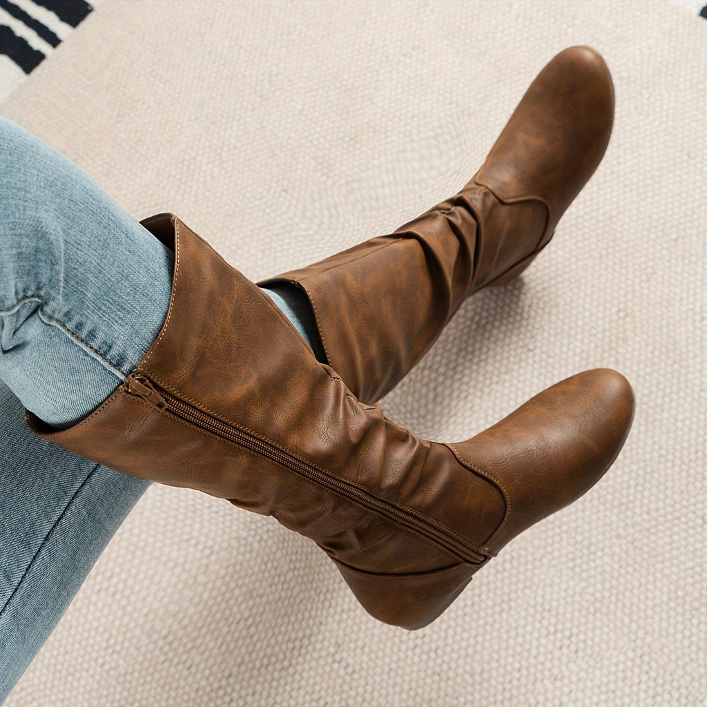Women's Relaxed Slouchy Flat Knee-High Boots