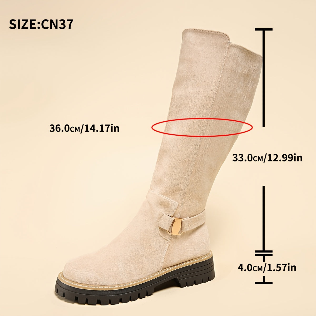 Women's Sleek Knee-High Boots with Suede-Look Upper