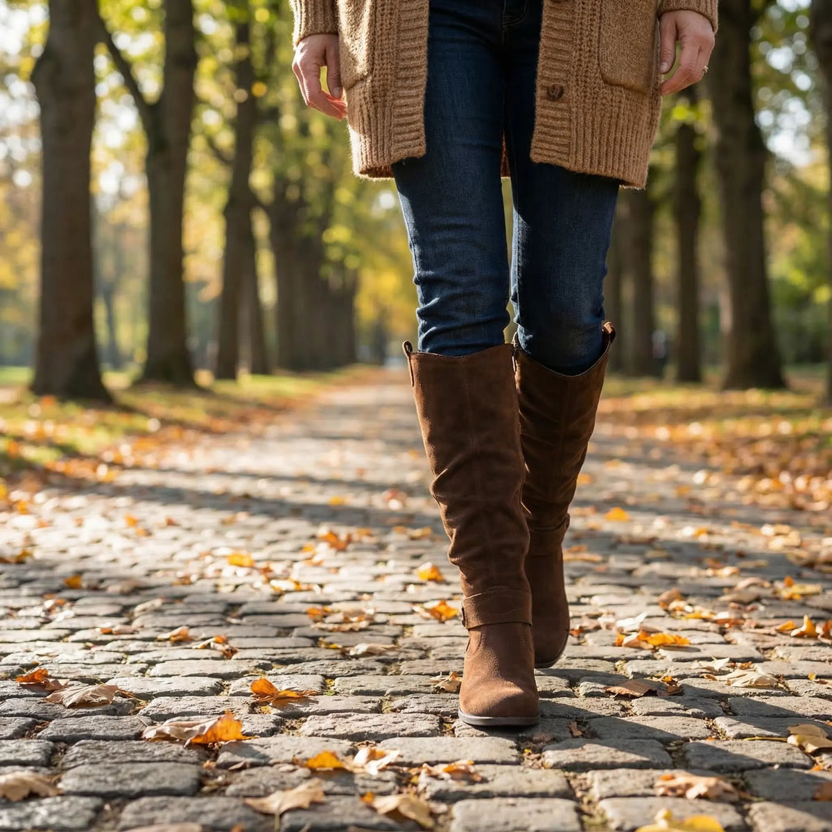 Women's Slouchy Tall Boots with Draped Gathered Shaft
