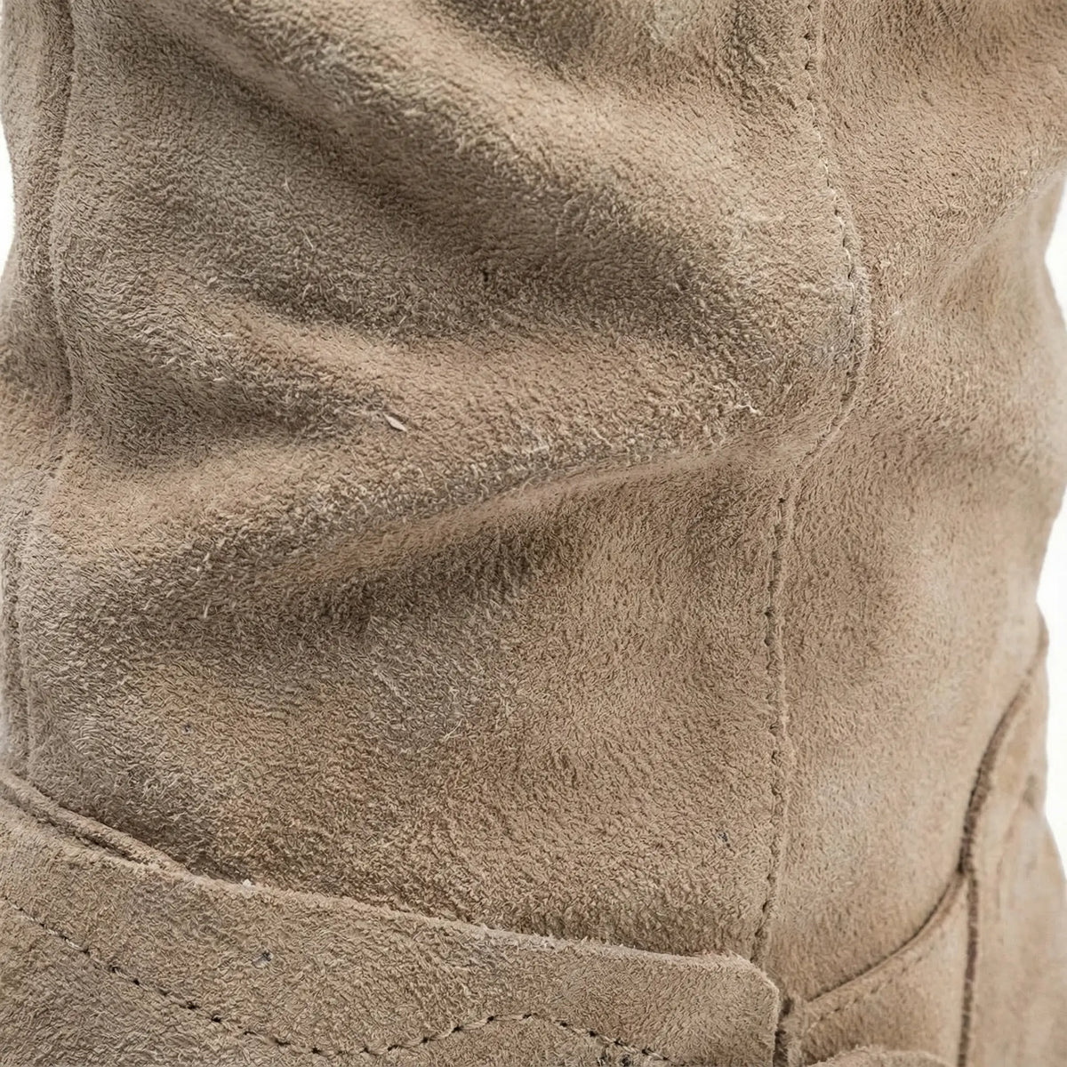 Women's Slouchy Tall Boots with Draped Gathered Shaft