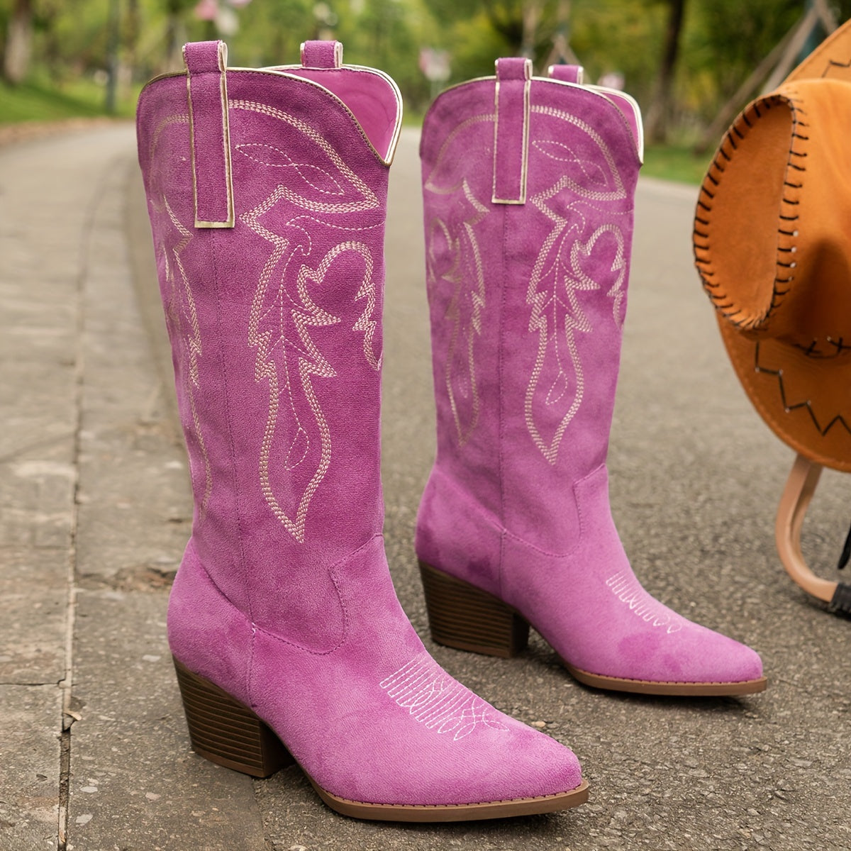 Women's Roomy Fit Cowgirl Boots with Slouch Shaft