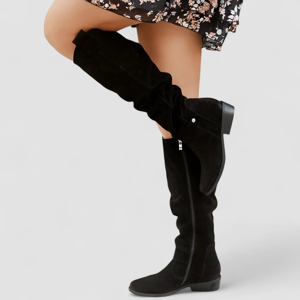 Women's Relaxed Drape Tall Boots for Everyday Wear