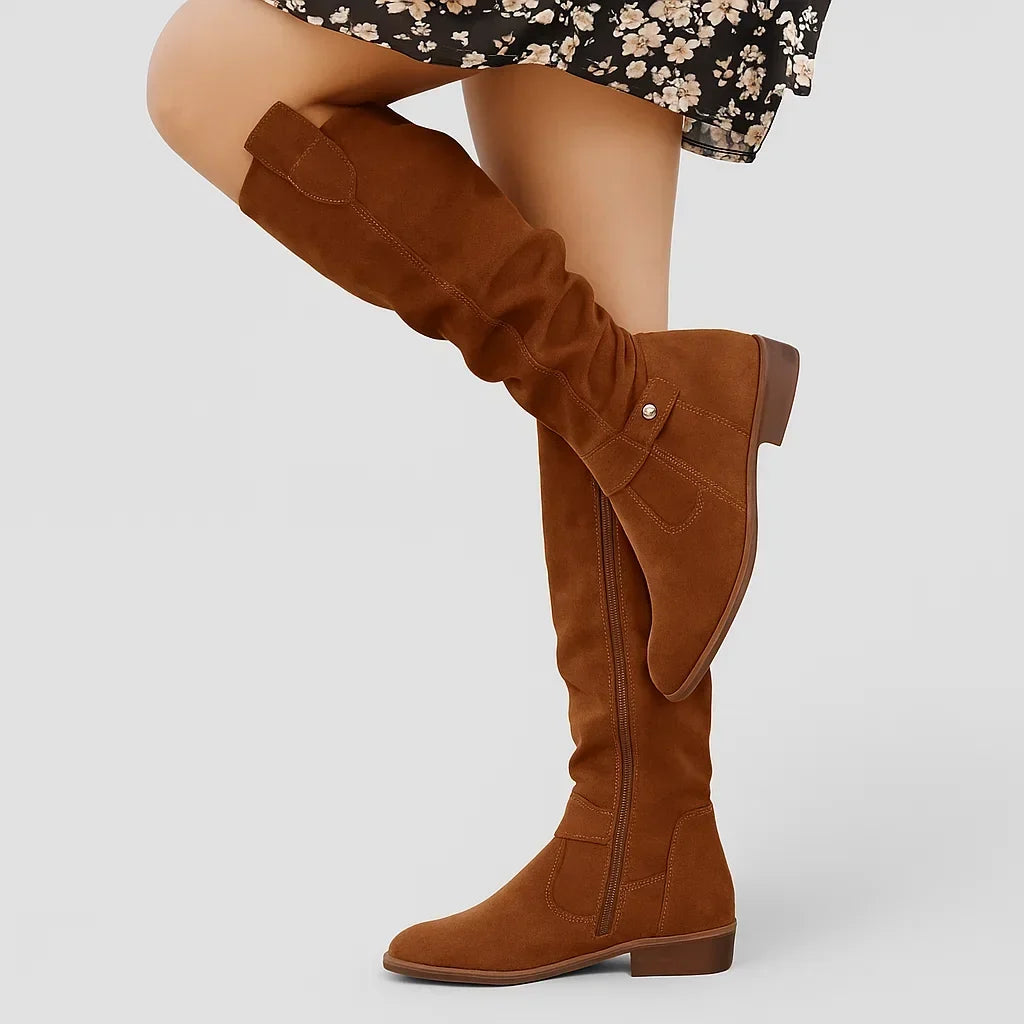 Women's Relaxed Drape Tall Boots for Everyday Wear