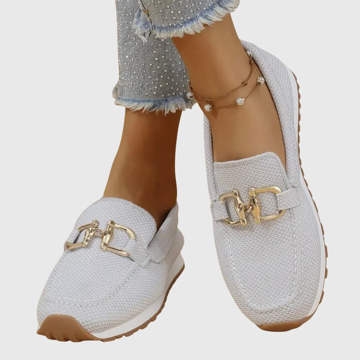 Women's Supportive Horsebit Detail Comfort Slip-Ons