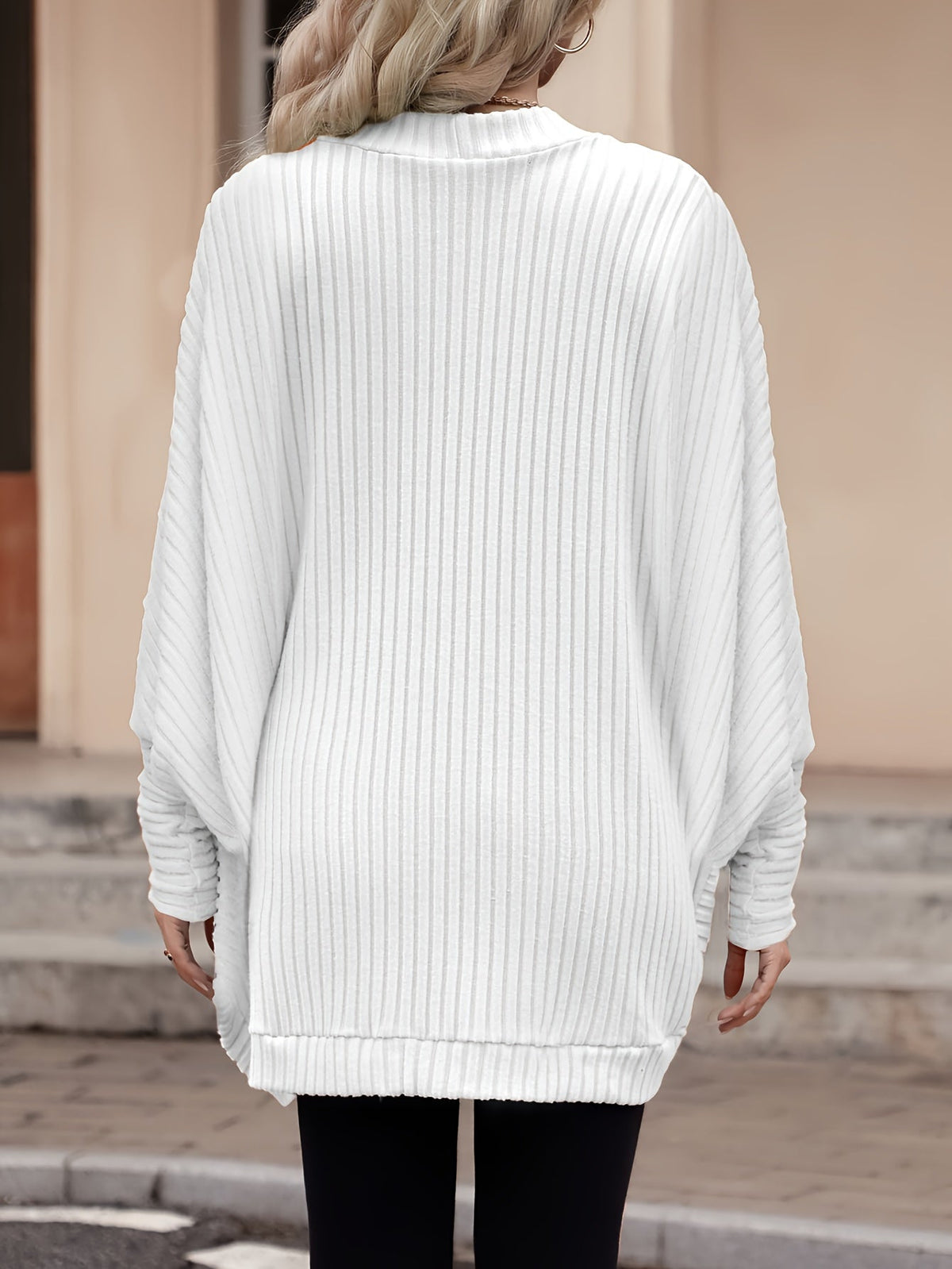 Women's Throw-On Rib Knit Wrap Cardigan