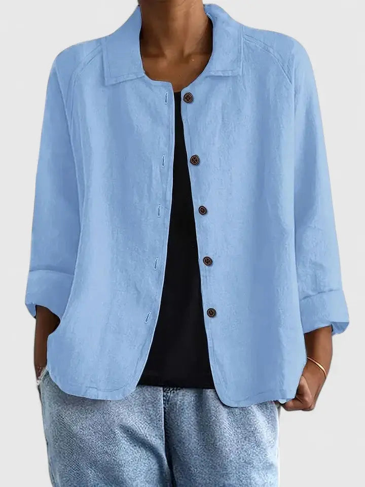 Women's Everyday Cotton Button-Down Overshirt Jacket