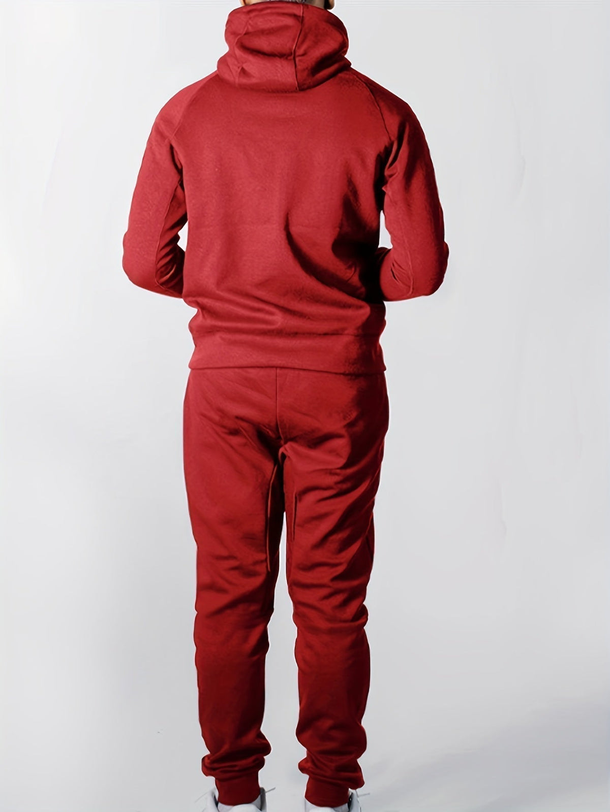 Men's Stretch Hooded Top Matching Jogger Tracksuit