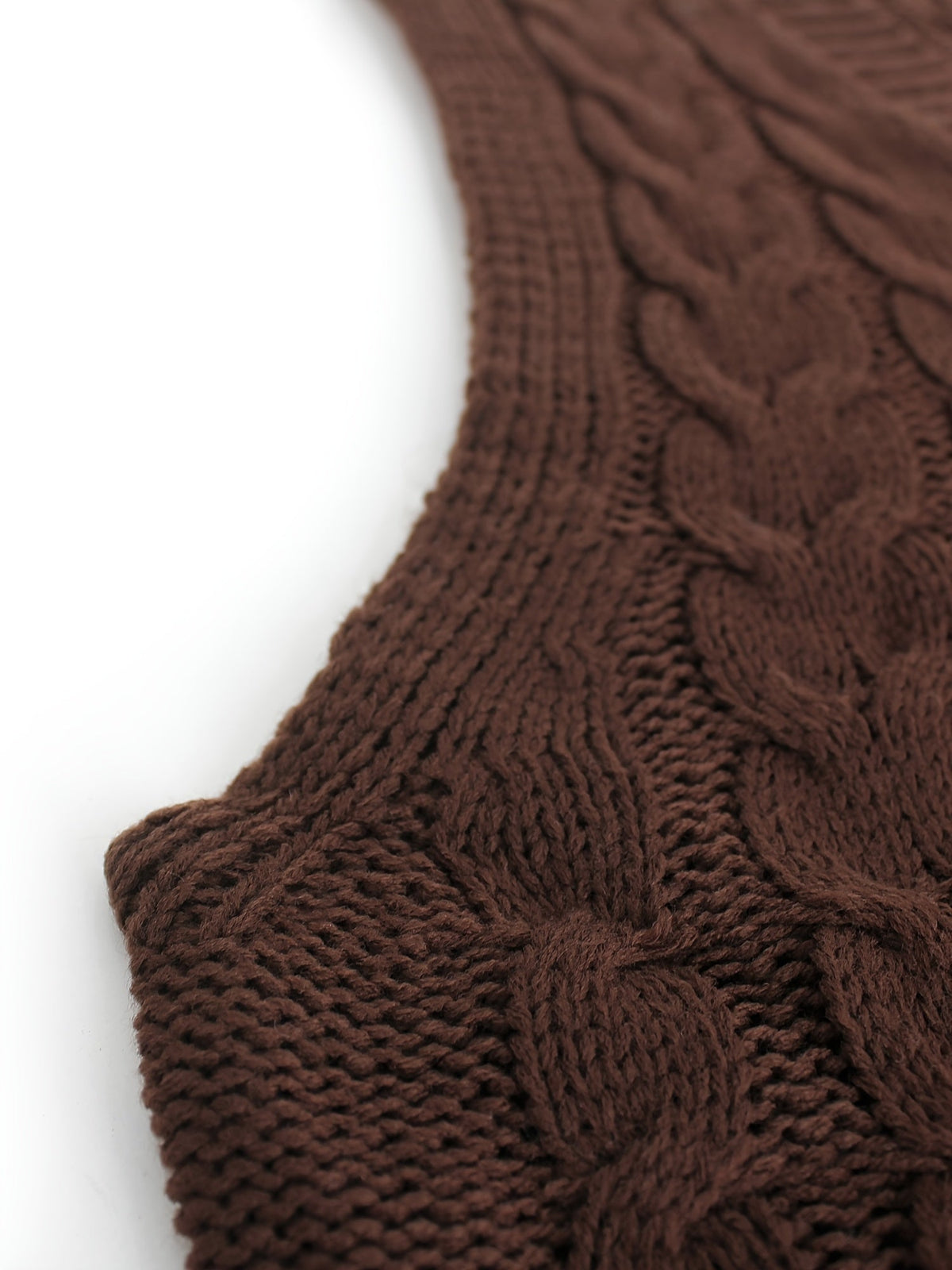Women's Layering Knit Vest with Cable Pattern