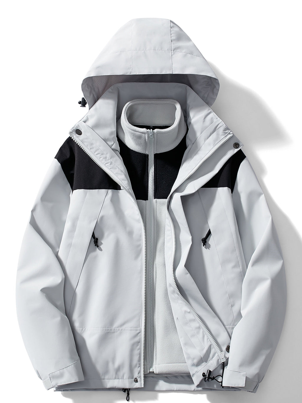 Men's 3-in-1 Hooded Coat with Removable Inner Jacket