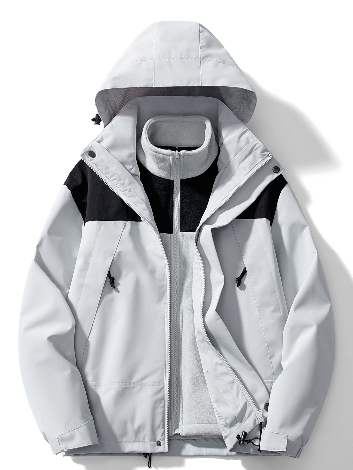 Men's 3-in-1 Hooded Coat with Removable Inner Jacket