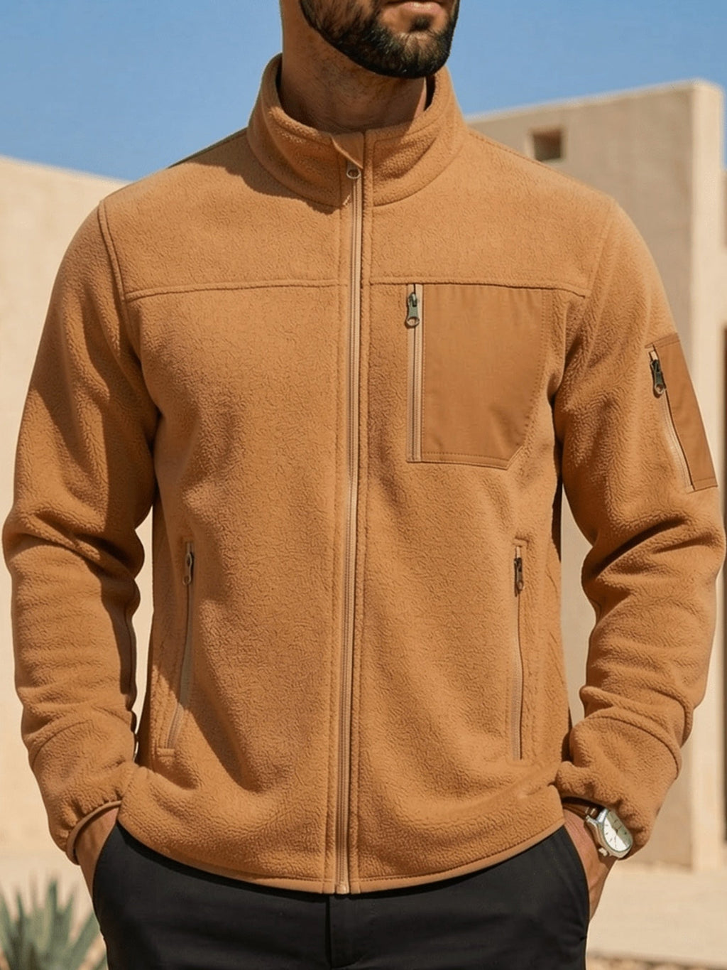 Men's Sturdy Insulated Zip-Front Utility Coat