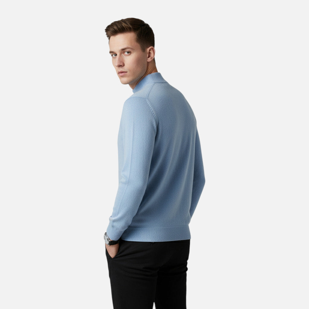 Men's Warm Business Dinner Half-Neck Wool Sweater