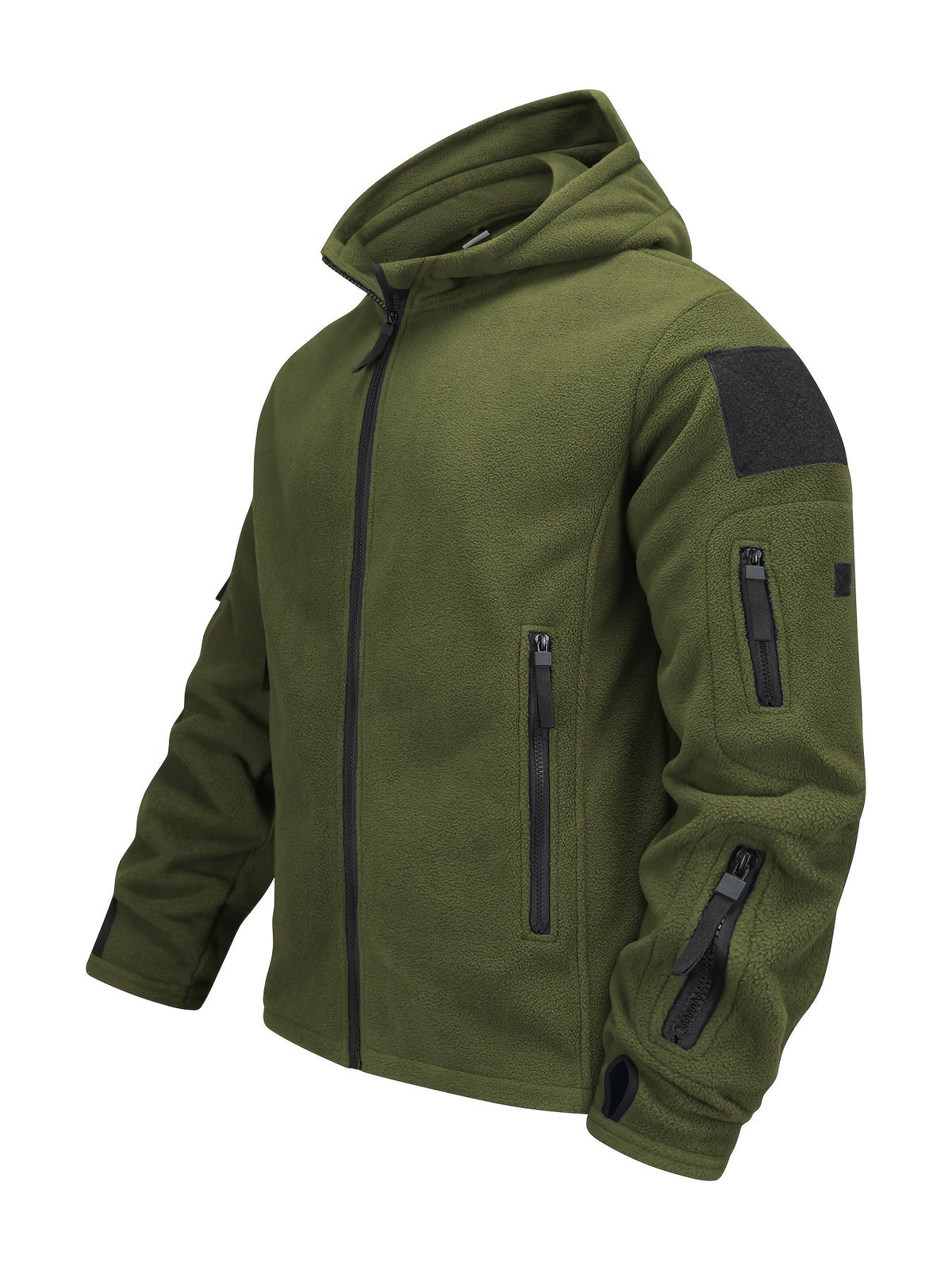 Men's Tough Insulated Hooded Jacket with Zip Pockets