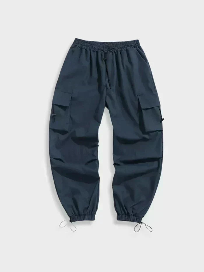 Men's Loose Streetwear Wide-Leg Utility Pants
