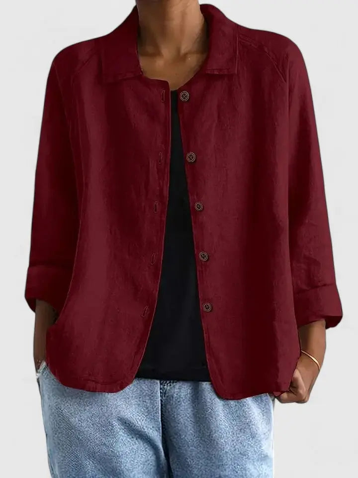 Women's Everyday Cotton Button-Down Overshirt Jacket