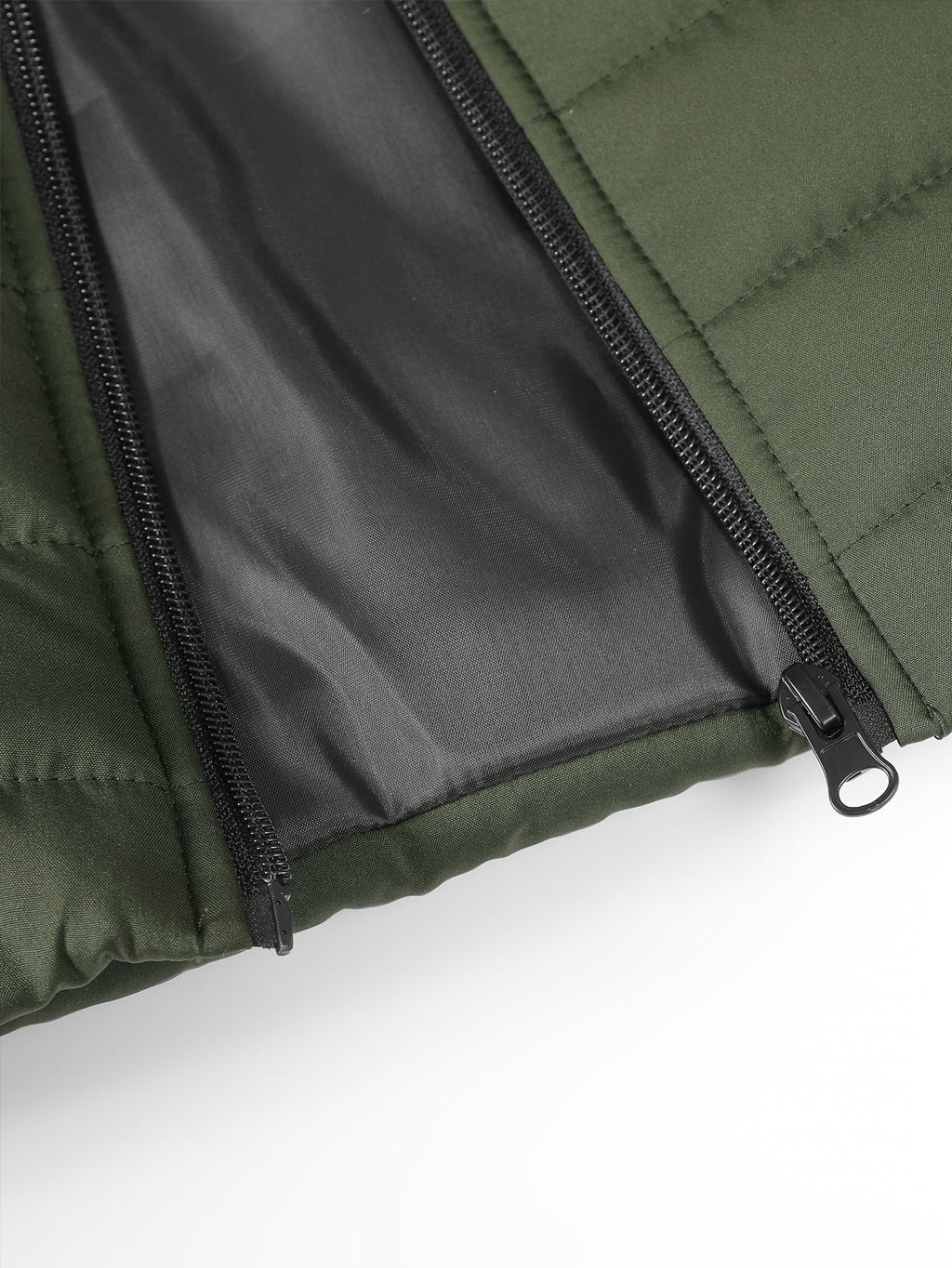 Men's Layering Vest with Quilting and Stand Collar
