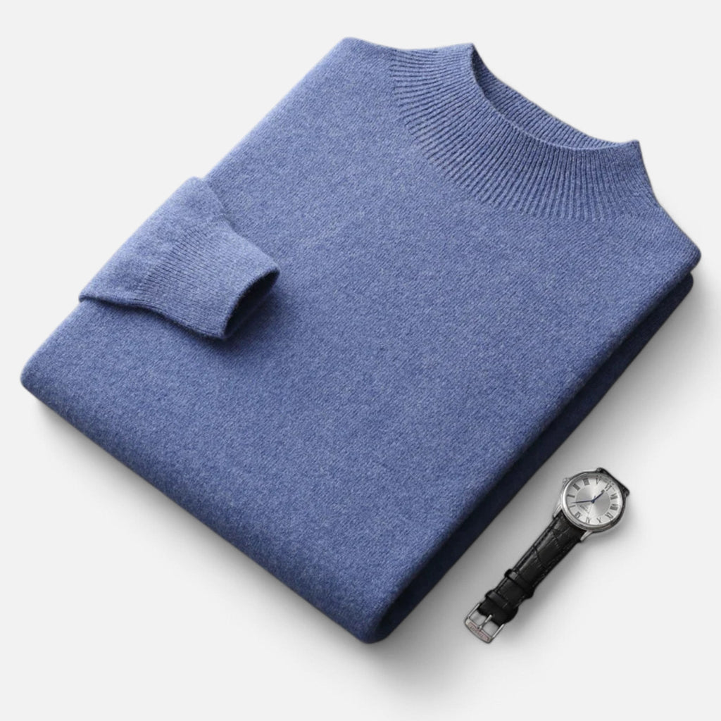 Men's Warm Business Dinner Half-Neck Wool Sweater