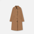 Women's Long Vintage Style Single-Breasted Raincoat