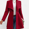 Women's Tailored Lapel Winter Topcoat in Wool Blend