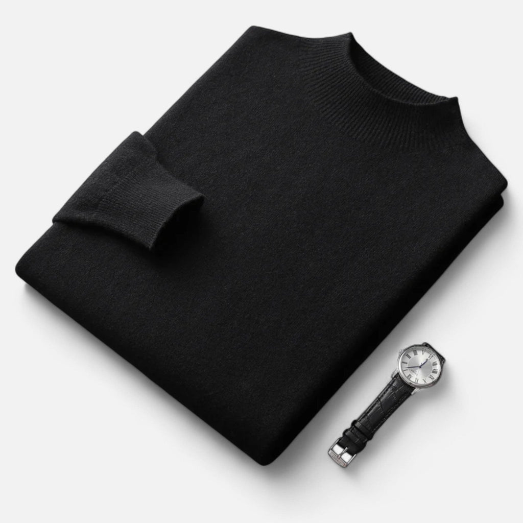 Men's Warm Business Dinner Half-Neck Wool Sweater