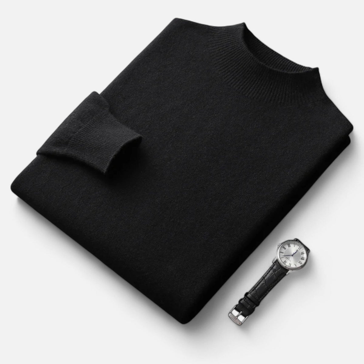 Men's Warm Business Dinner Half-Neck Wool Sweater