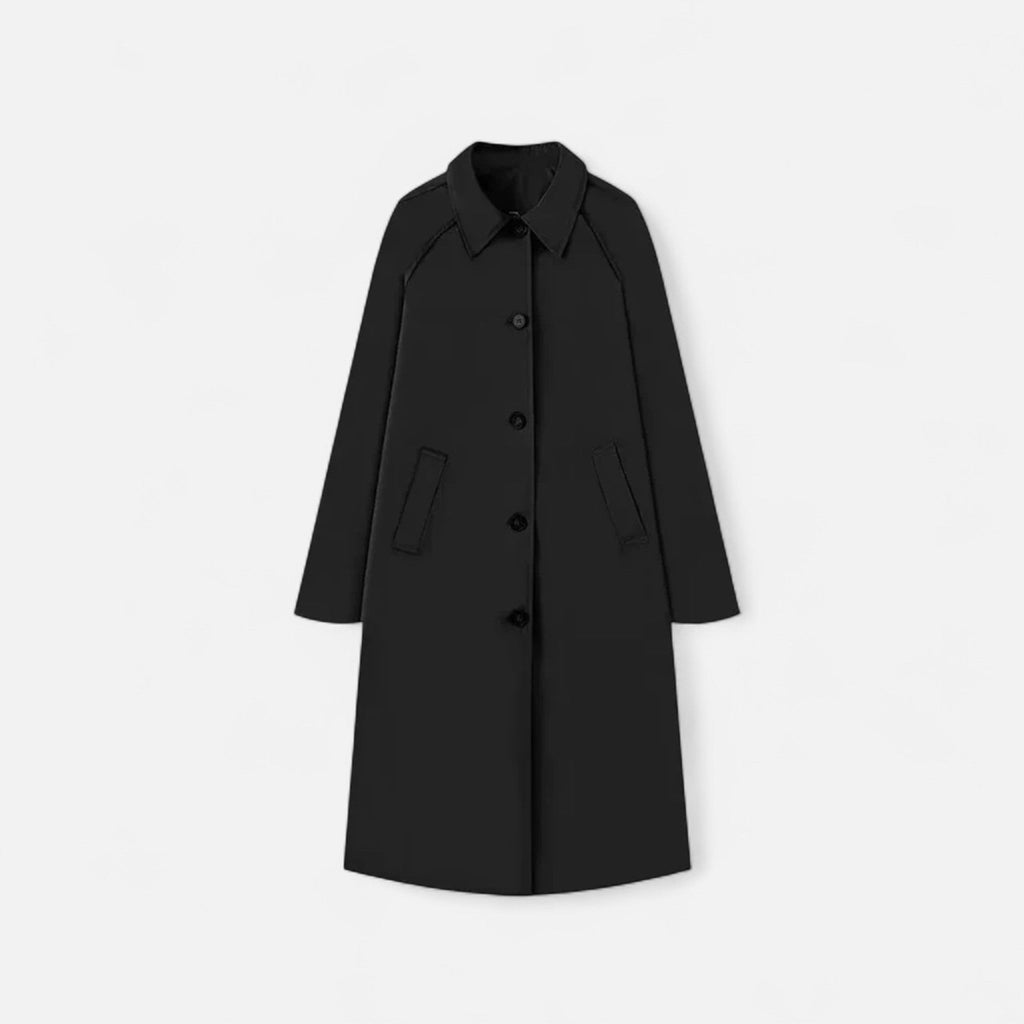 Women's Long Vintage Style Single-Breasted Raincoat