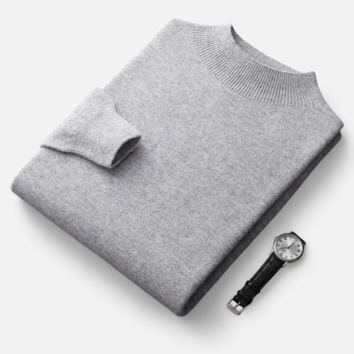 Men's Warm Business Dinner Half-Neck Wool Sweater