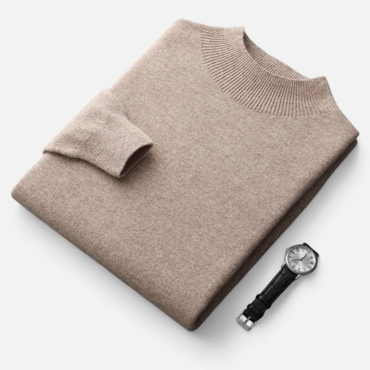Men's Warm Business Dinner Half-Neck Wool Sweater