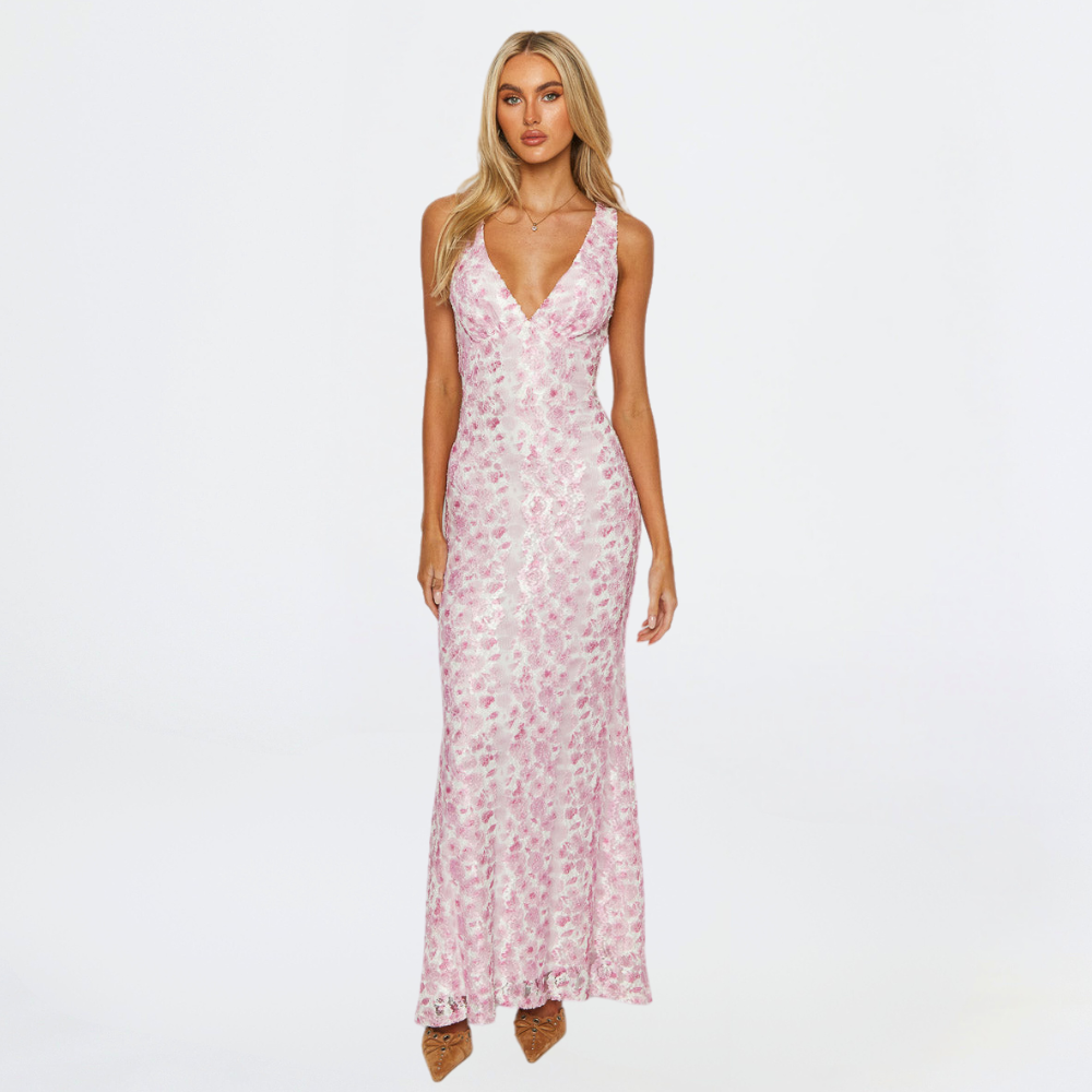 Women's Summer Celebration Floral Maxi Dress