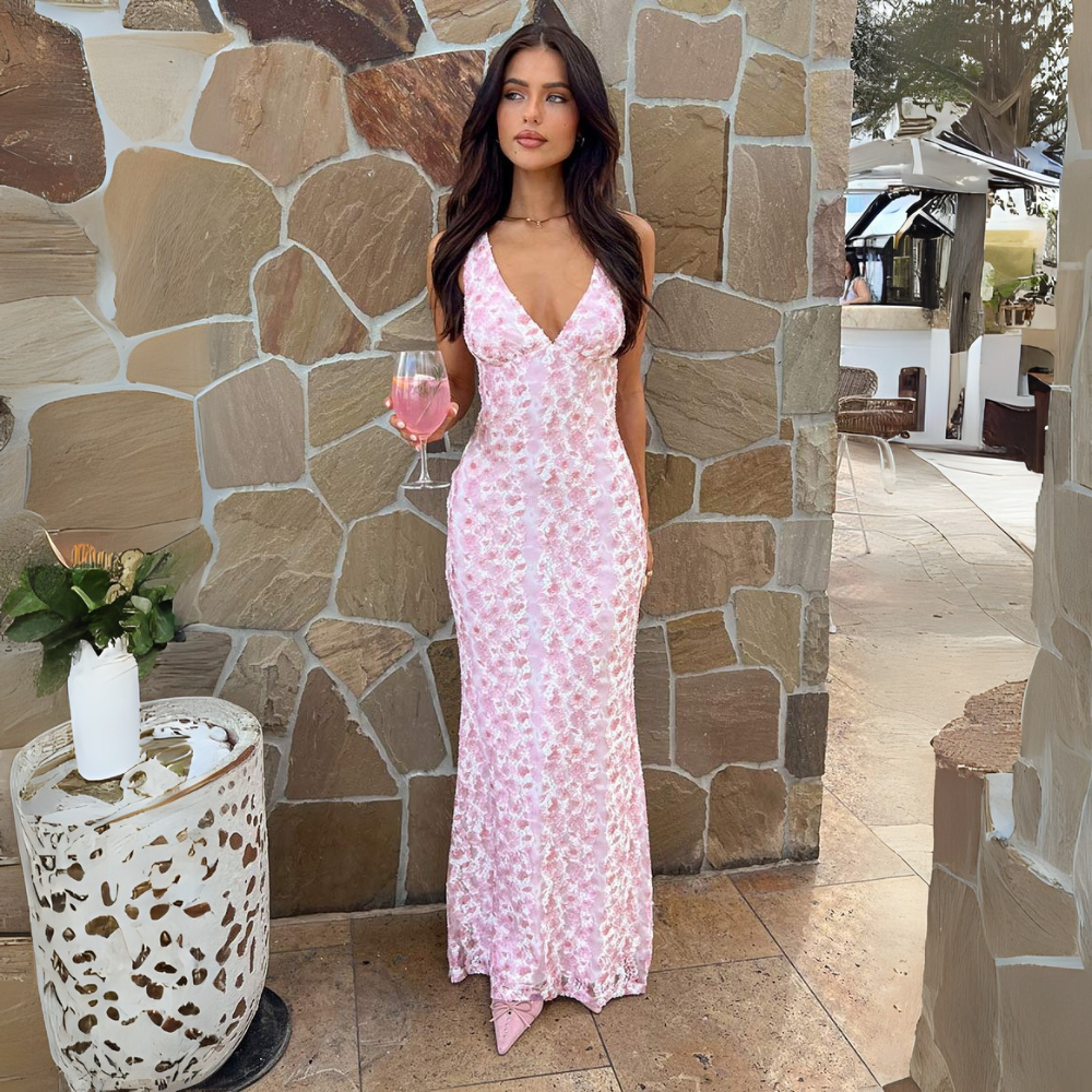 Women's Summer Celebration Floral Maxi Dress