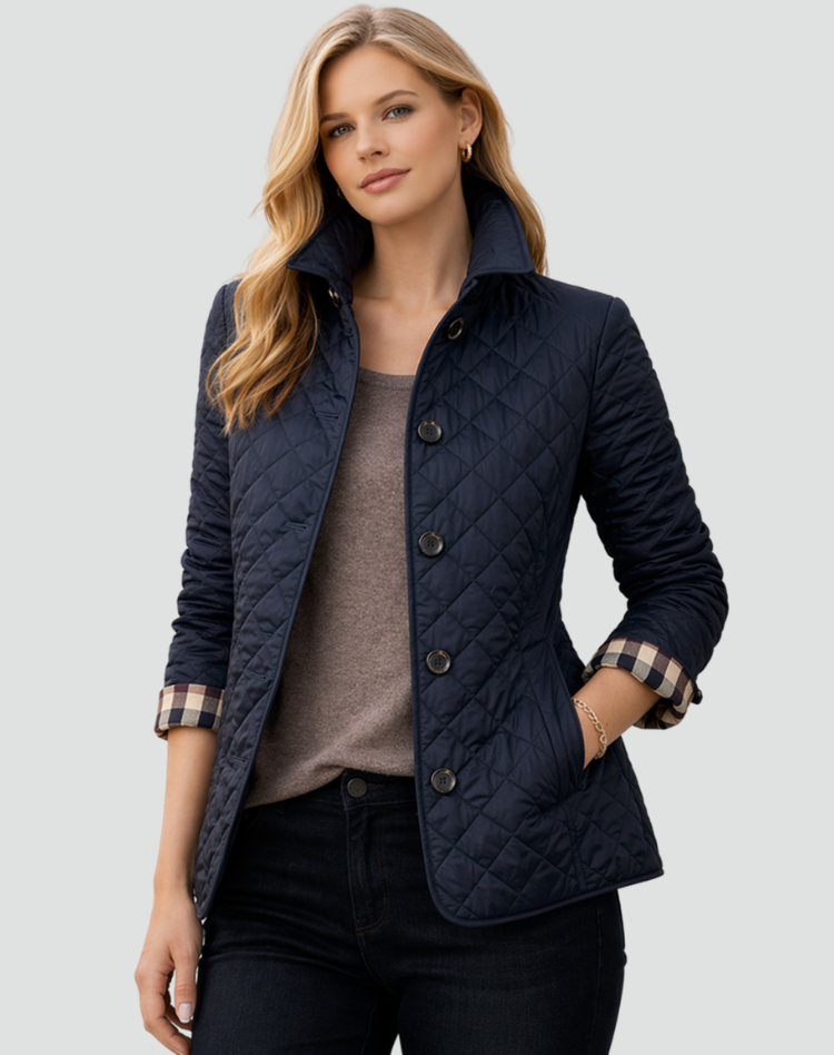 Women's Lightweight Padded Jacket with Button Front