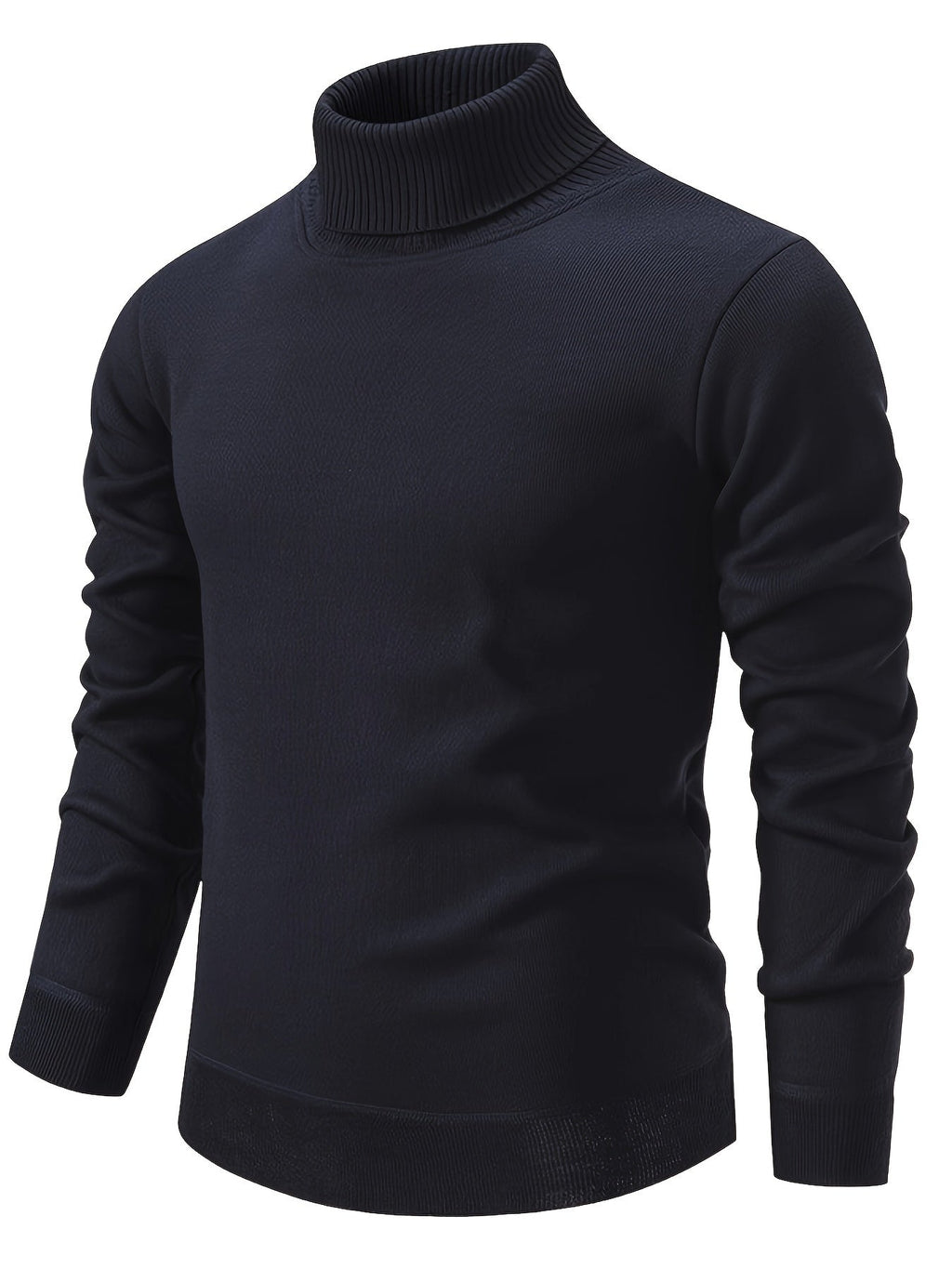 Men's Warm Lined Rollneck Pullover Knit Top